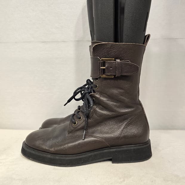 마시모두띠 브라운 가죽 레이스업 부츠 38(245~250)