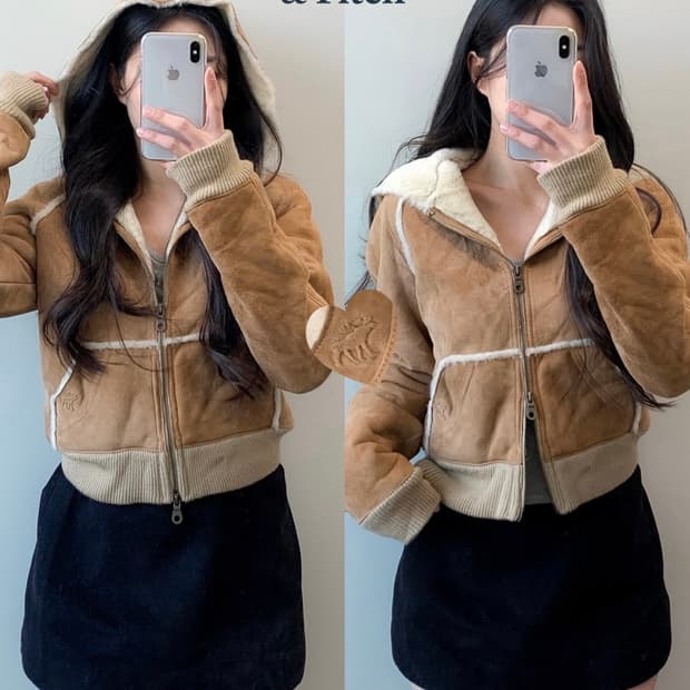 아베크롬비 스웨이드 무스탕