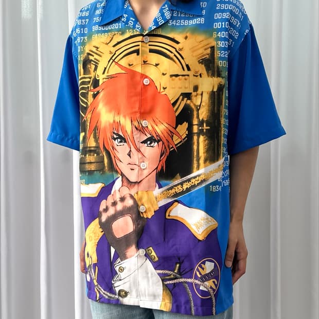 [XL-2XL]VEEZO 사무라이 카툰 셔츠