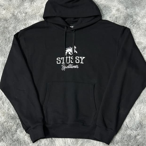 스투시 24fw 후드티 블랙