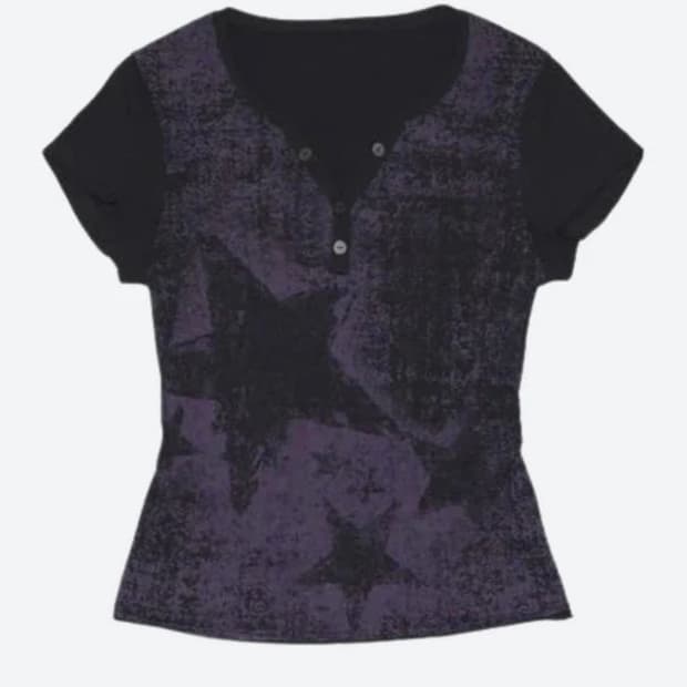 Punk y2k 프린팅 티셔츠