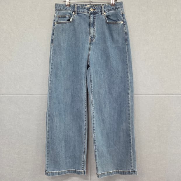 andar 안다르 애쉬블루 와이드 데님 팬츠