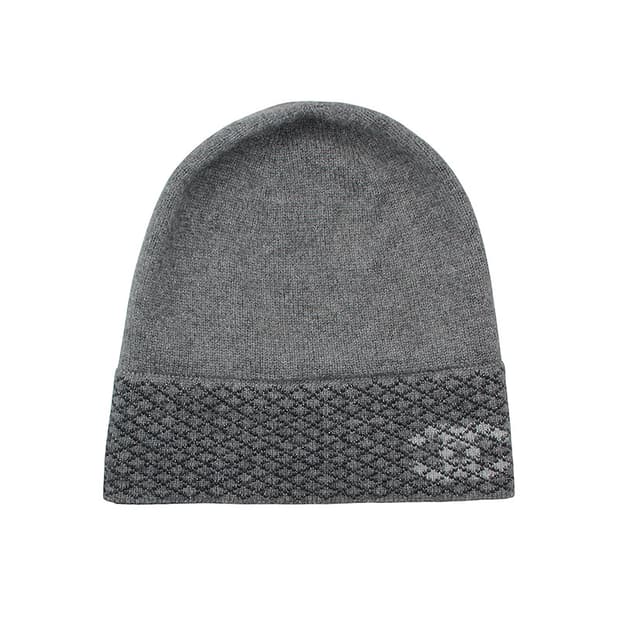 샤넬 그레이 캐시미어 혼방 비니 모자