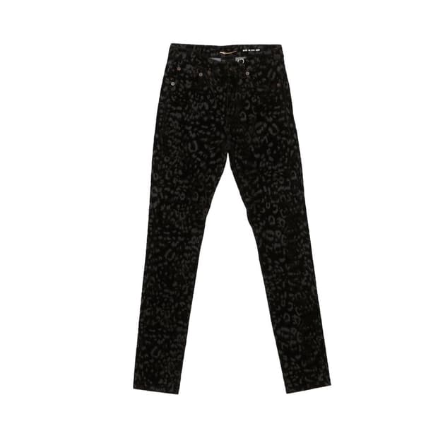 2018 Saint Laurent Leopard Velvet Pants 