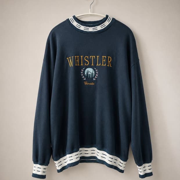 WHISTLER 캐나다 자수 스웨트셔츠