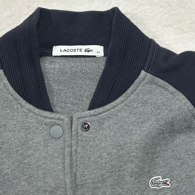 라코스테 코튼 배색 바시티 자켓