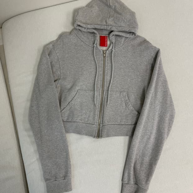 크롭 후드집업 회색(free)