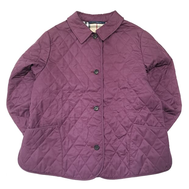 CL869 L 버버리 00s 영국판 로얄퍼플 노바체크 퀼팅 자켓