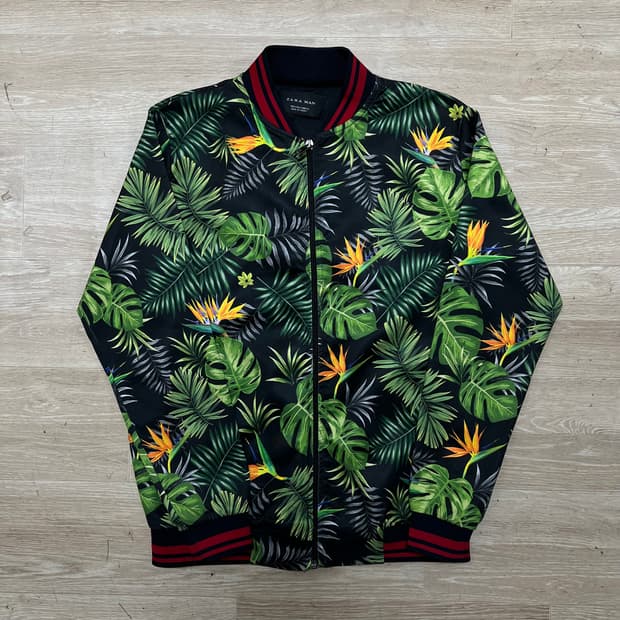 자라 맨 트로피컬 리프 하와이안 져지 트랙탑 자켓 [트로피컬] S/90