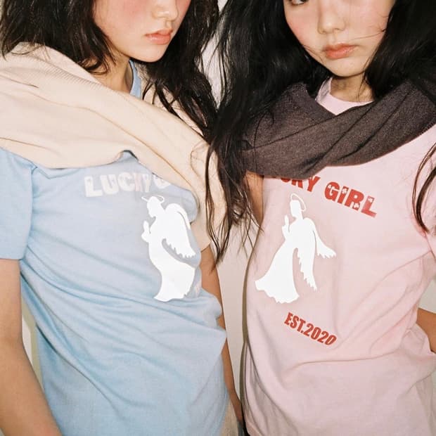 샵페어리 럭키 걸 티셔츠 핑크