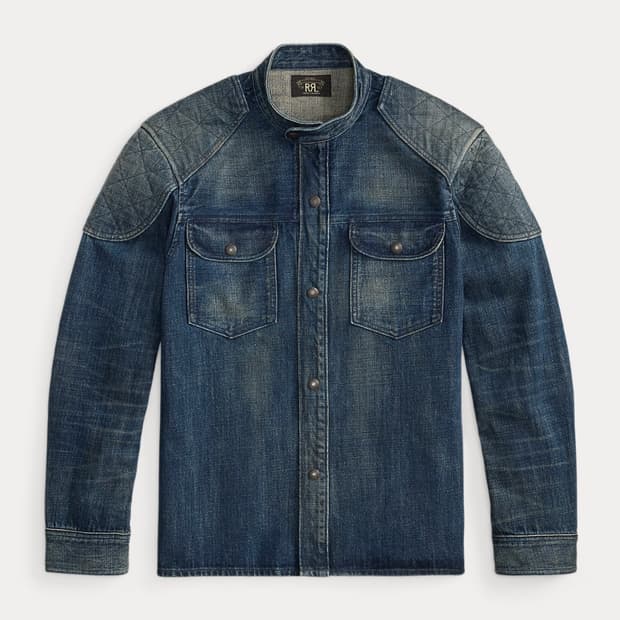RRL 퀼트 데님 셔츠 재킷