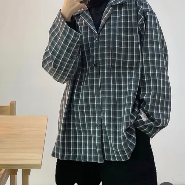 hono 파자마 셔츠 블루타일