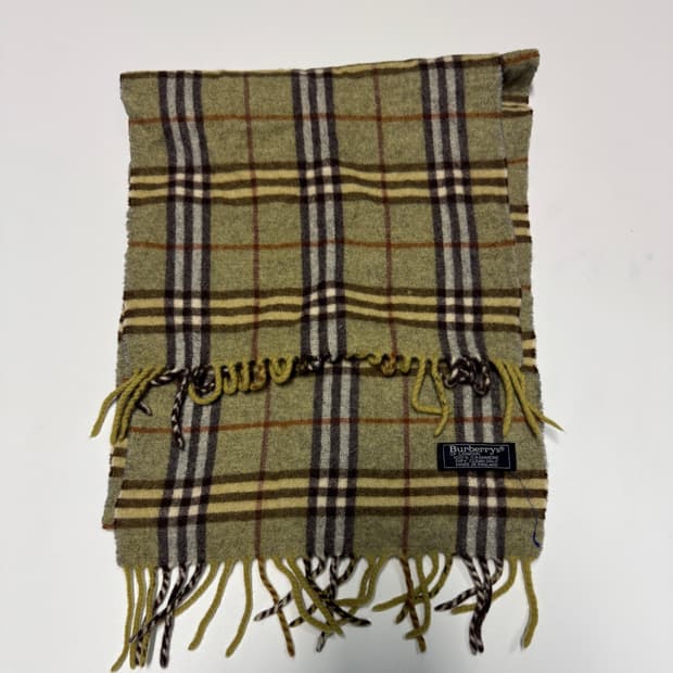 버버리 런던 커스텀 리메이크 체크 울 머플러