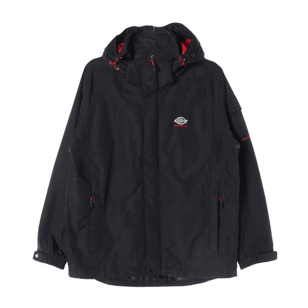 디키즈 블랙 레드 포인트 윈드브레이커 L