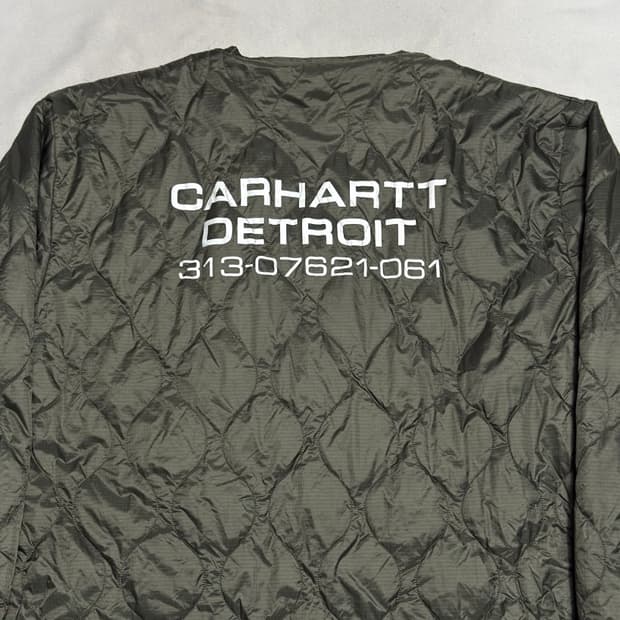 XL 칼하트 WIP 에덴라이너 카키 퀼팅 자켓