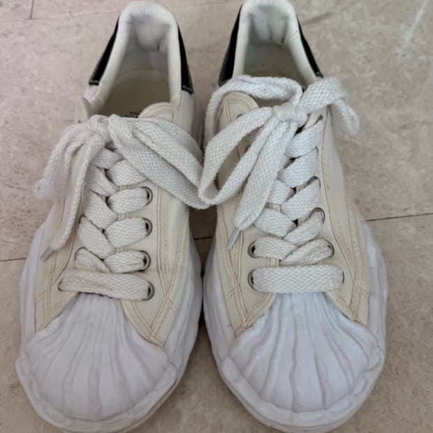 메종 미하라 야스히로 블레이키 OG 솔 캔버스 화이트 EU43