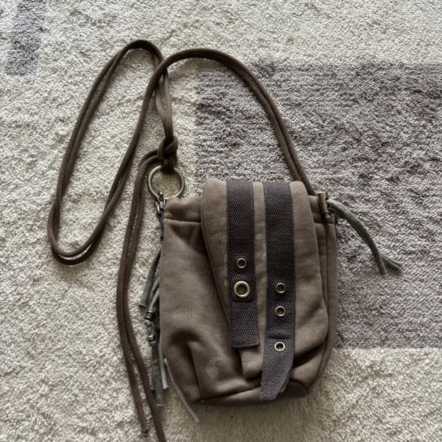 탠스댄스 져지 미니백 브라운