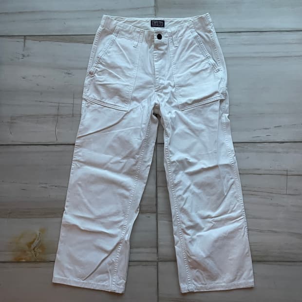 블루블루재팬 화이트 베이커 팬츠