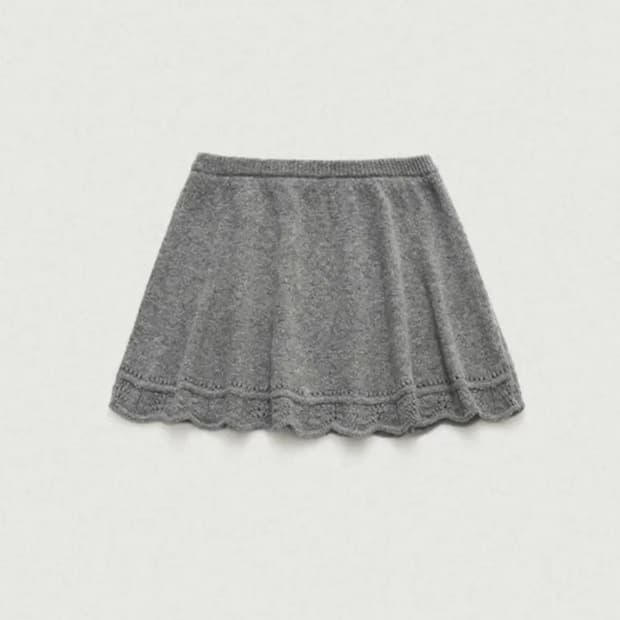 더바넷 클레어 스캘럽 니트 스커트 knit skirt