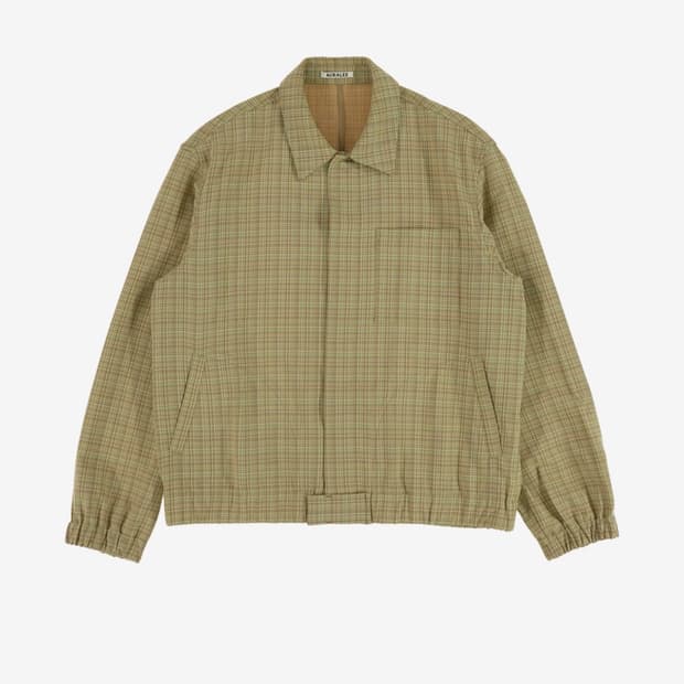 오라리 하드 트위스트 울 더블 페이스 체크 자켓 3사이즈