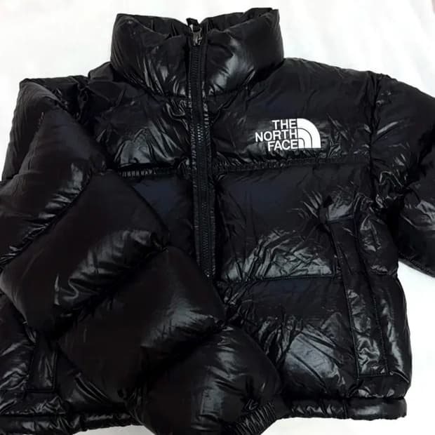 새상품급) 노스페이스 화이트 라벨 눕시 숏 자켓 블랙