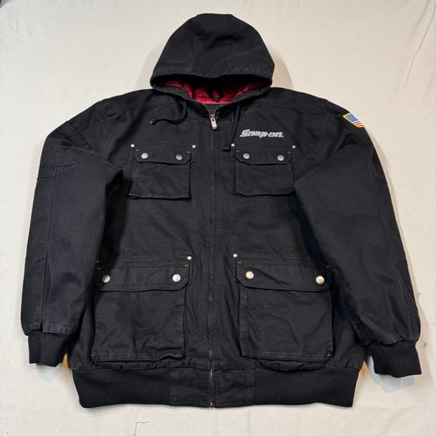XXL) 스냅온 SNAP-ON USA 블랙 퀼팅 액티브 후드 자켓