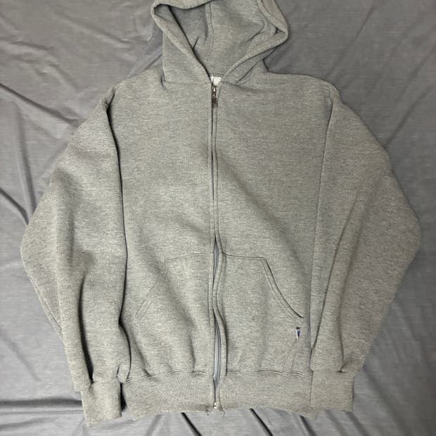 90s 러셀 그레이 후드집업 m