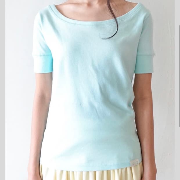 샵페어리 rib half top mint 민트