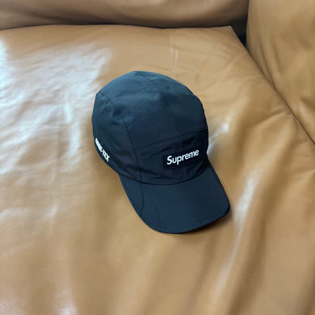 슈프림 캠프캡 모자 박스로고 22SS 팩라이트 고어텍스 블랙