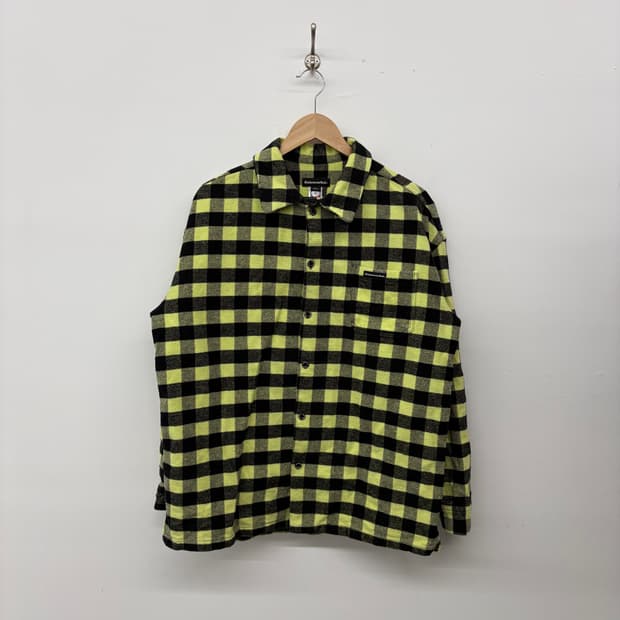 디스이즈네버댓 옐로우 체크 셔츠 L