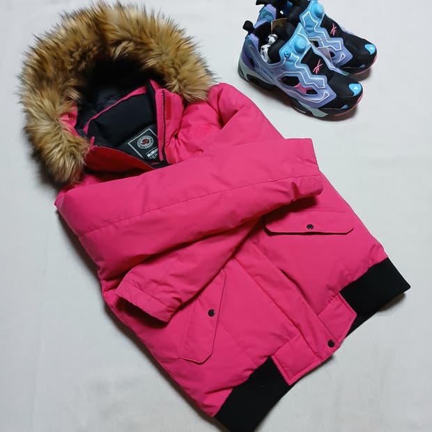 TNF 노스페이스 맥머도 우먼 구스다운 핑크 숏패딩 자켓