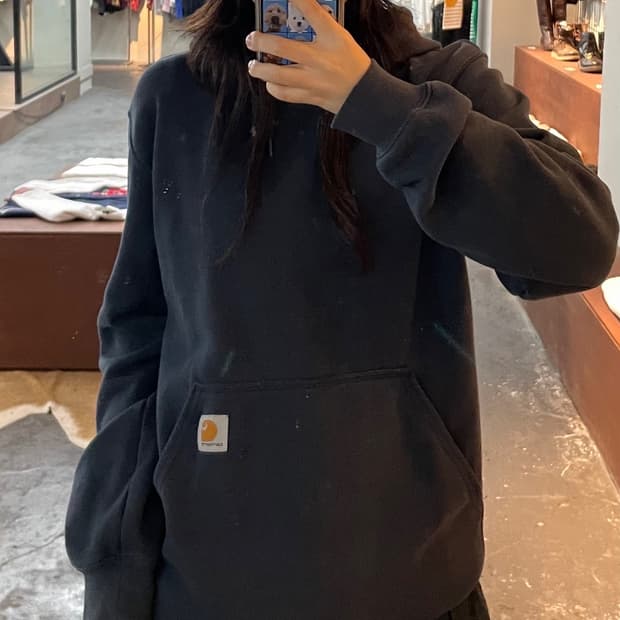 칼하트 로고패치 후드티 H102