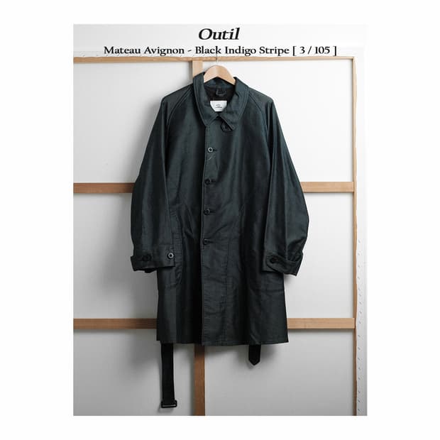 Outil 우티 아비뇽 블랙 인디고 코트 3(105사이즈)