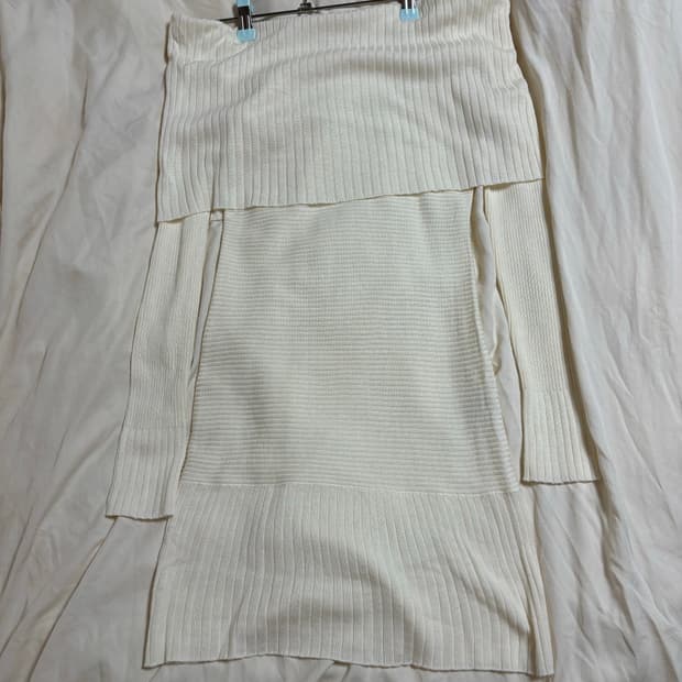 스키니립 오프숄더 미니 원피스 오네갸루 히메갸루 히메카지 옾숄 니트