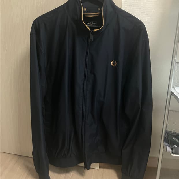 (XL) 프레드페리 집업 웜업자켓 네이비