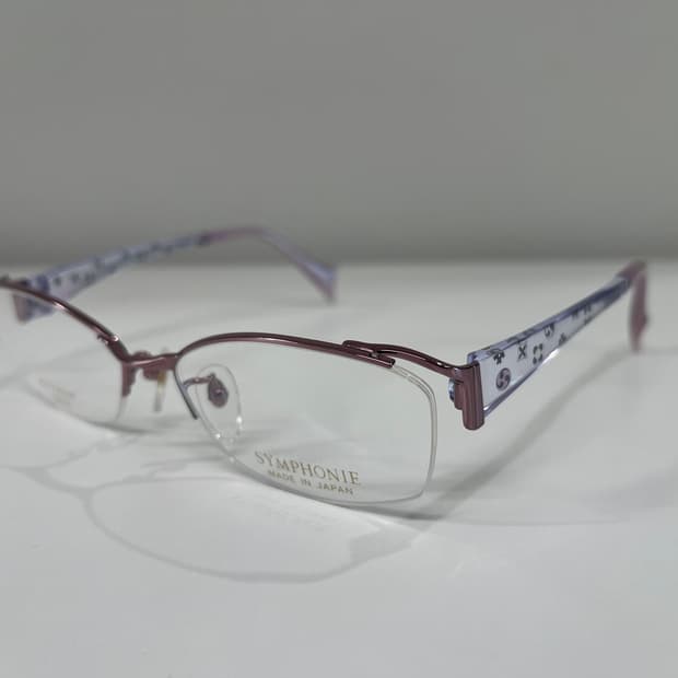 심포니 SYMPHONIE 일본 티타늄 반무테 안경 빈티지 90s 3번