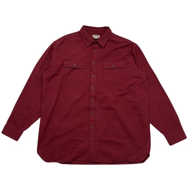 LL Bean 엘엘빈 레드 몰스킨 셔츠 2XL