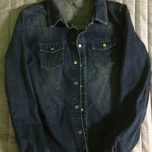 슬림핏 청 데님 자켓 청자켓