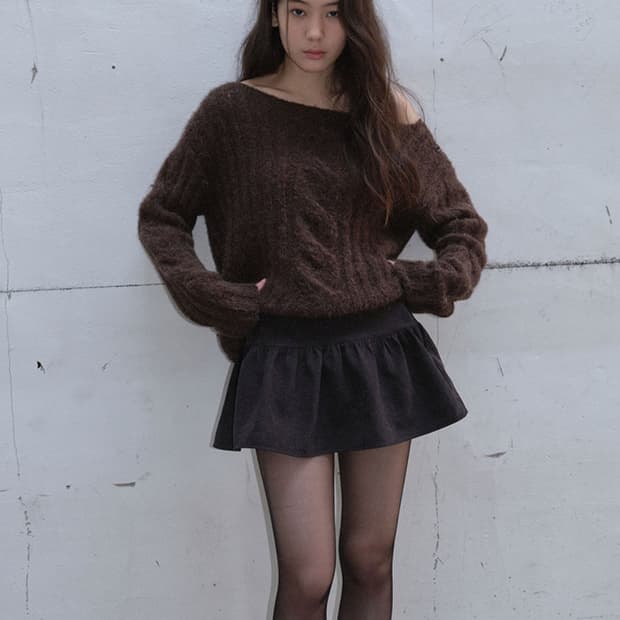 릴리코츠 리지 케이블 니트