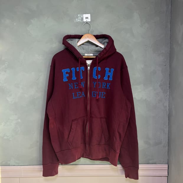 아베크롬비 후드집업 버건디