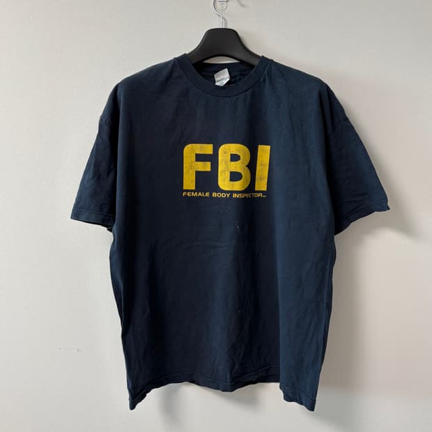 00s FBI 패러디 반팔 티셔츠