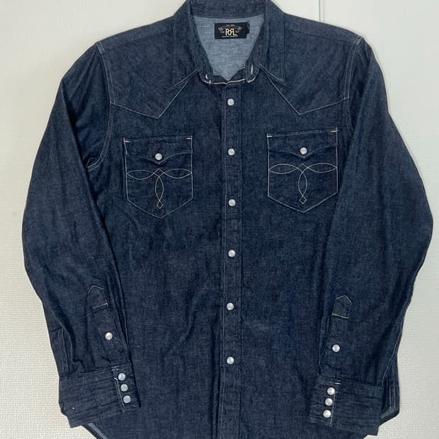 RRL 더블알엘 웨스턴 데님 셔츠 린스 L사이즈 판매합니다!!