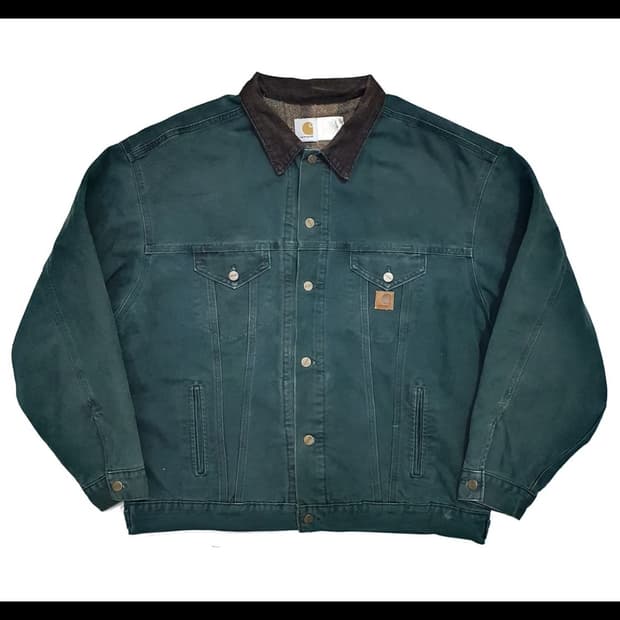 칼하트 j10 트러커 자켓 90s 헌터그린 2xl