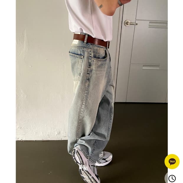 유먼트 연청 데님 팬츠 size s