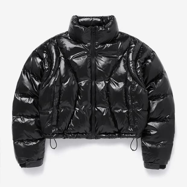 급처) 커렌트 글로시 코팅 숏패딩