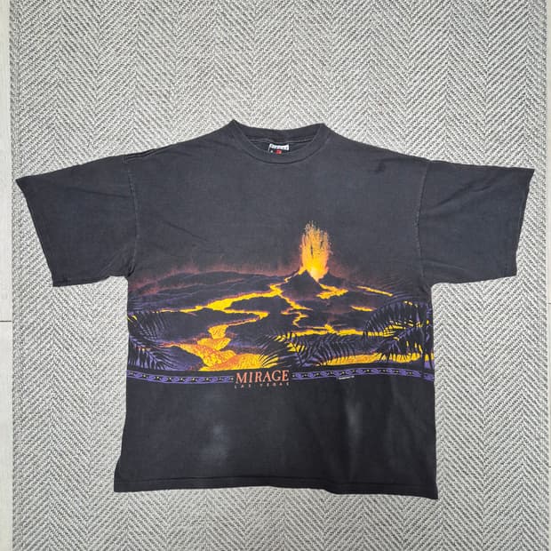 90s 미라지 볼케이노 싱글스티치 티셔츠 (XL)