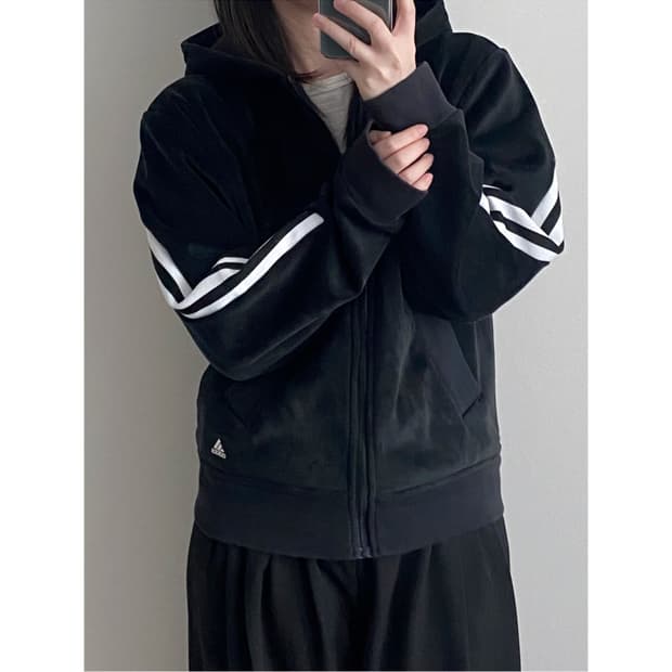 아디다스 벨벳 후드집업