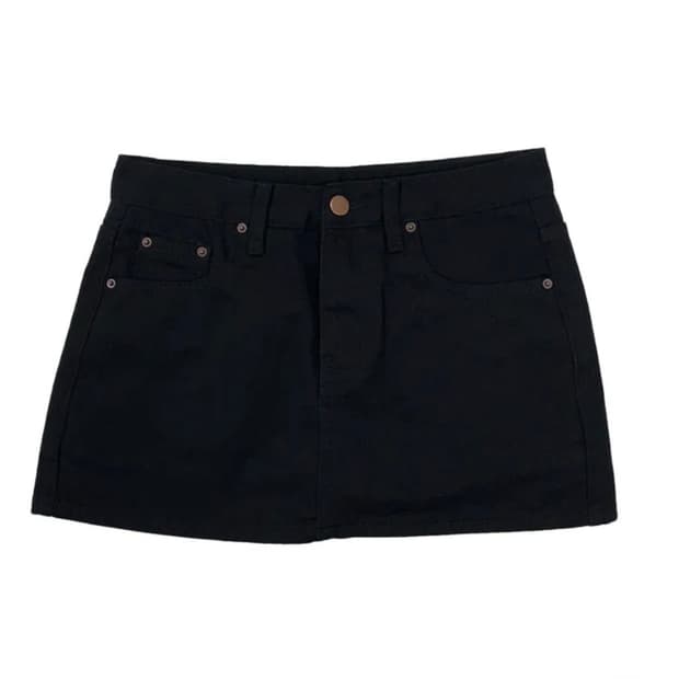 백포켓 코튼 미니스커트