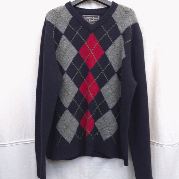 아베크롬비 아가일 니트 남성