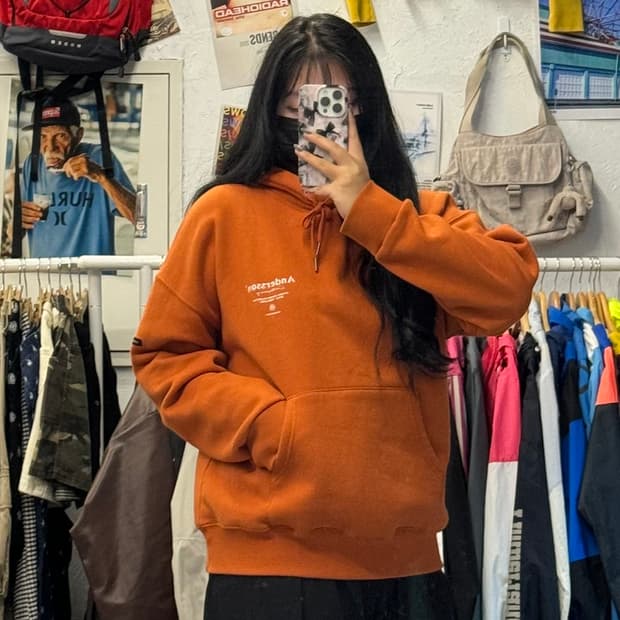 앤더슨벨 로고 시그니쳐 패치 후드티 M
